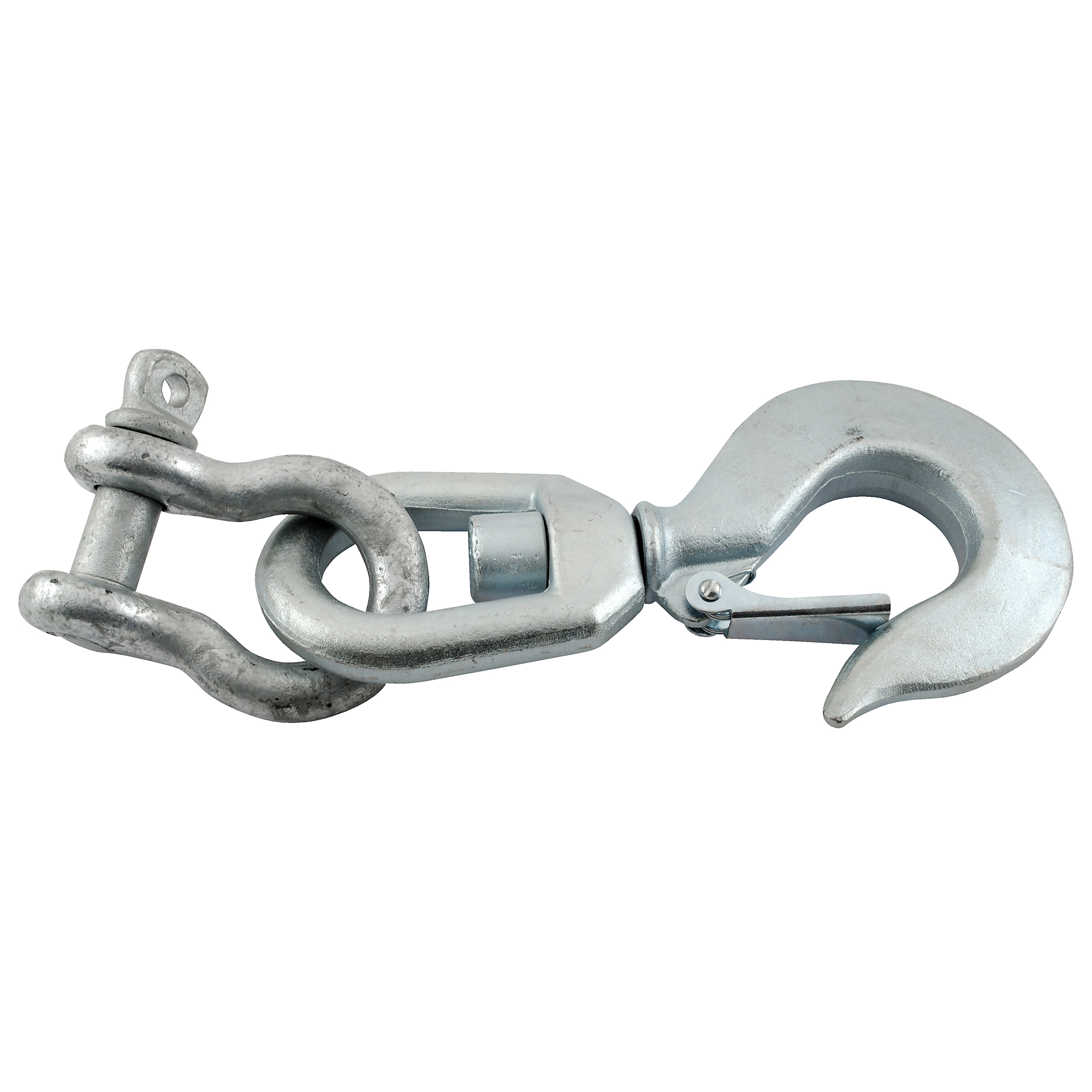 Vestil Steel Swivel Hook with Shackle - 10000-Lb. Capacity, Bolt-On Design, Model# HOOK-S-10